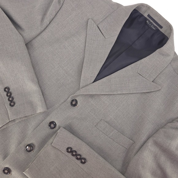 Vintage Gino Cappeli 5 Button Blazer Men 42L Grey Corpcore Professional Heritage